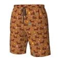 thumbnail image 4 of Cauagu Dachshund And Ball Print Men's Swim Trunks,Hawaiian Bathing Suit Swimsuits Beach Shorts with Pockets for Men Quick Dry Swimming Board Shorts-Small, 4 of 6