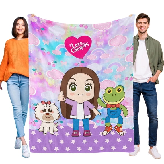 Lara Campos Blanket Soft Flannel Bed Sofa Throw Birthday Gift