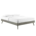 thumbnail image 2 of Pemberly Row Queen MDF Wood and Rubberwood Platform Bed Frame in Gray, 2 of 7