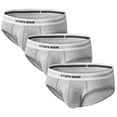 thumbnail image 7 of GTOPXMAN Men's Underwear Low Rise Briefs, 3-Pack, Size XXL, Gray, 7 of 7