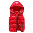 thumbnail image 1 of SAILING Chaleco acolchado brillante unisex con capucha y cuello levantado para hombres y mujeres, 1 of 3