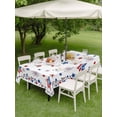 thumbnail image 4 of Outdoor Tablecloth with Umbrella Hole for Patio/Picnic/Party/Camping, 4th of July Waterproof Table Cloth Rectangle Table Cover Washable, Independence Day Blue Red Star Firework (52"x 70"), 4 of 8