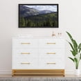 thumbnail image 3 of Ourlova Commode Moderne en Bois à 6 Tiroirs et Coffres pour Garde-Robe Meuble Télé Armoire de Rangement Blanc, 3 of 9