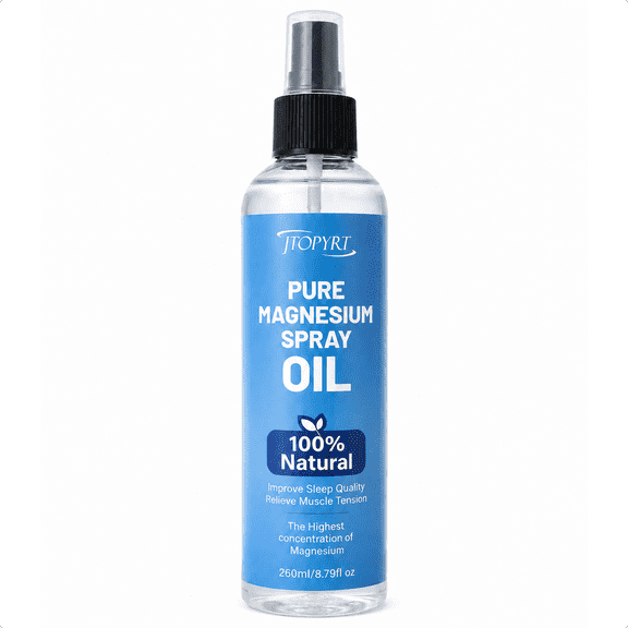 Jtopyrt Magnesium Oil Spray for Relaxing Rejuvenating Muscles and Joints 260ml 8.79 fl oz