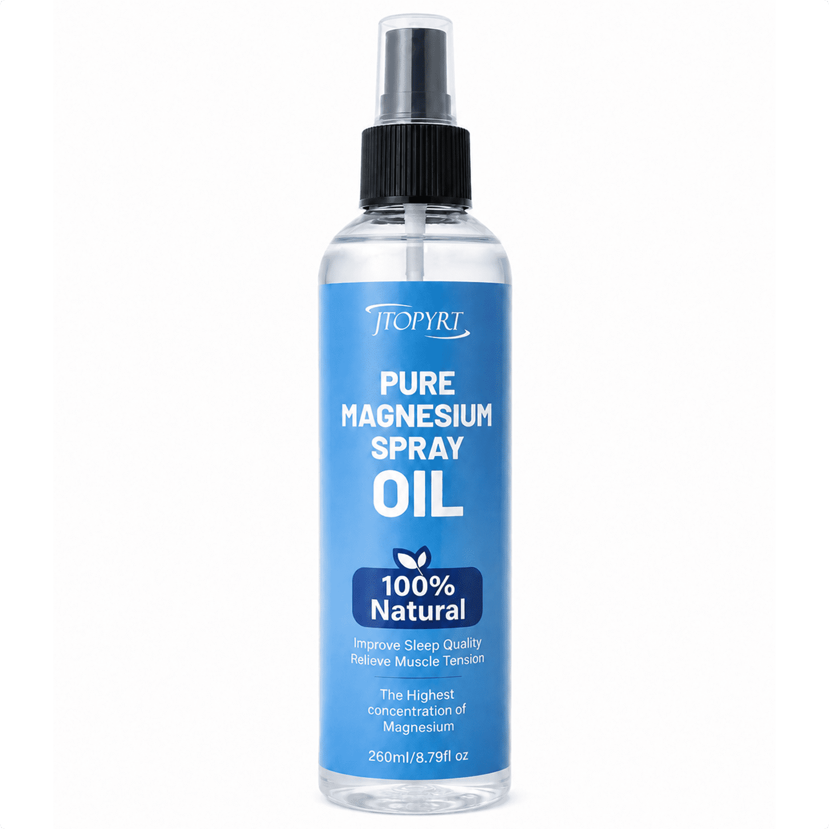 Jtopyrt Magnesium Oil Spray for Relaxing Rejuvenating Muscles and Joints 260ml 8.79 fl oz