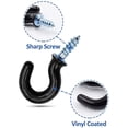 thumbnail image 4 of TUOREN 1/2"Inch Ceiling Plastic-Covered Metal Screw in Hooks Black 50pcs, 4 of 5