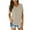 Khaki, variant on Admvng Summer Tops For Women Fashion Solid Color V-Neck Short Sleeve T-Shirt Blouse S-5XL