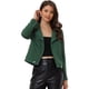 thumbnail image 1 of Chaquecorde mujer Soft Moto Zip Up Pockets Chaquetas de motociclisde gamusintétiVerde Oscuro XL, 1 of 6