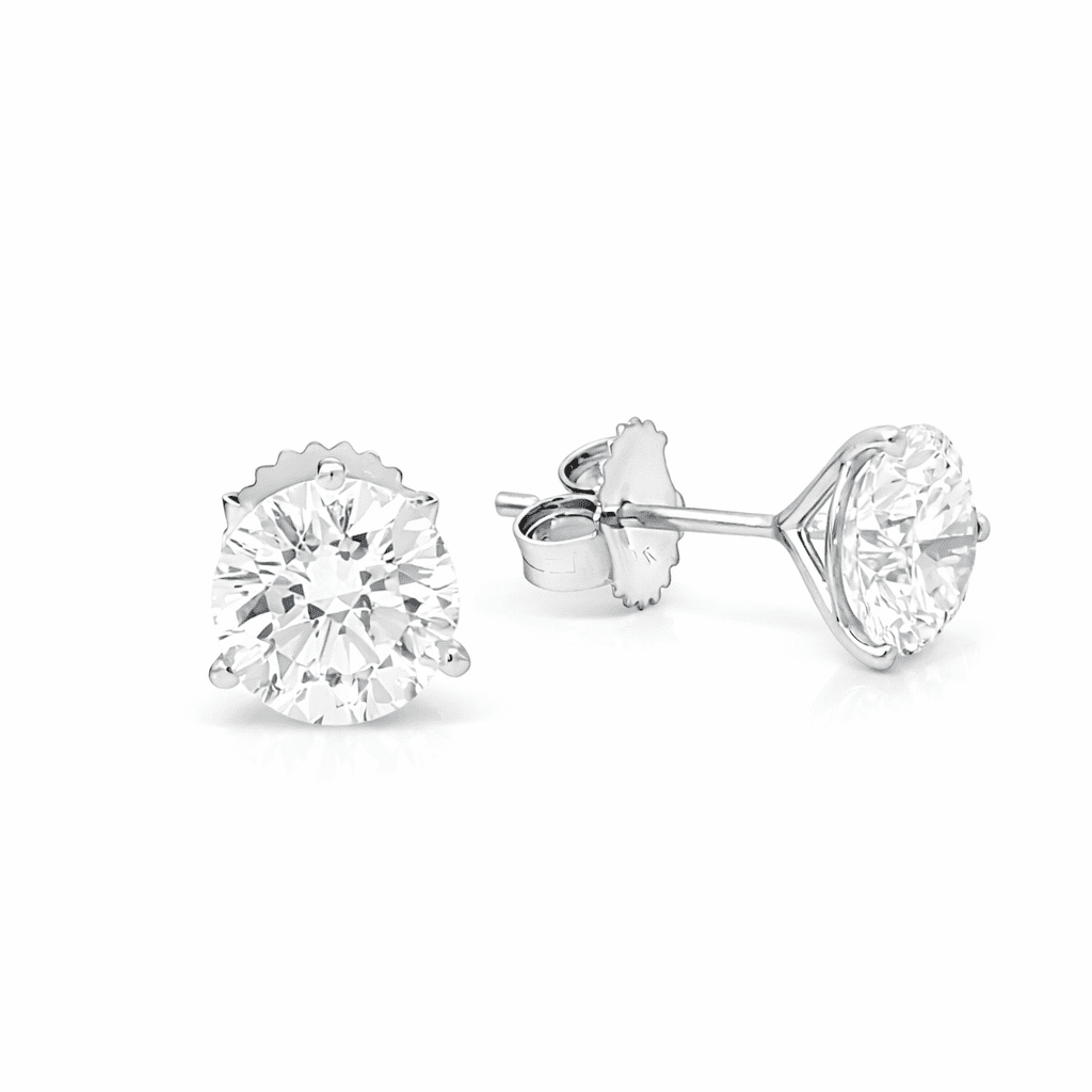 Anamira 3 CT TW Certified Lab Grown Diamond Stud Earrings in 14K Gold for Women