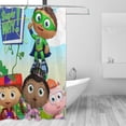 thumbnail image 3 of Super Why Shower Curtain Bathroom Decor 72"X72" Printed Washable Shower Curtain With Hooks Iron, 3 of 8