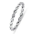 thumbnail image 2 of JQUEEN Twisted Rings 925 Sterling Silver Statement Rings Twisted Vine Stackable Ring for Women, 2 of 4