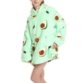 thumbnail image 4 of Faithtur Universal Warm Hooded Sweater Fashion Printing Mink Wool Home Clothes, 4 of 6