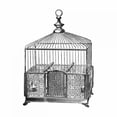 thumbnail image 3 of Catalog Illustration 15x15 Black Modern Framed Museum Art Print Titled - Etchings: Birdcage - Pyramidal top, patterned base., 3 of 5