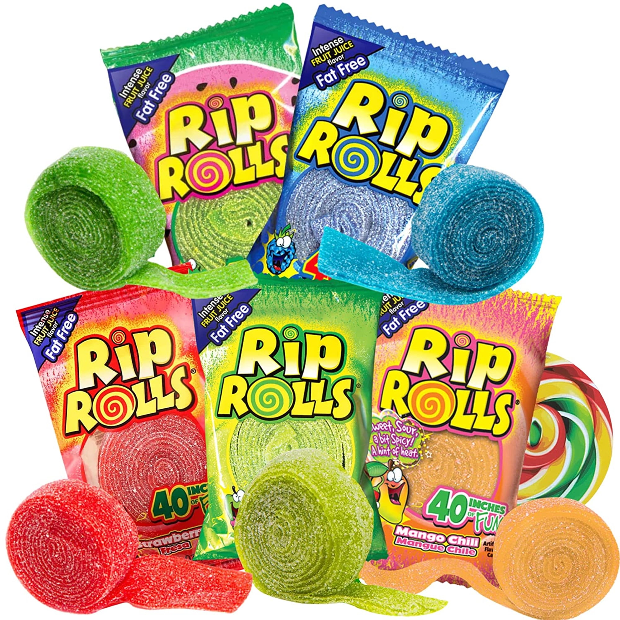 Rip Rolls Flavor Variety Pack, Fruity Flavored Extra Long Licorice