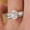 T0250 White Gold Color, variant on Womens Three Ring Set Zircon Inlaid Copper Four Claw Setting Stackable Design Jewelry For Her Anniversary Wedding Band