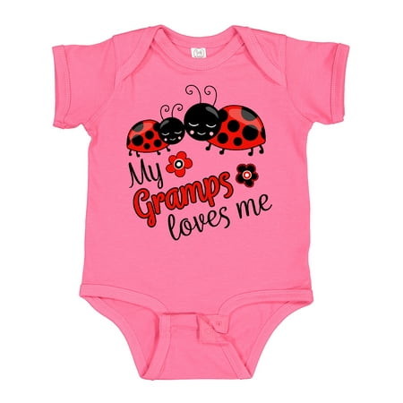 

Inktastic My Gramps Loves Me with Cute Ladybugs Gift Baby Boy or Baby Girl Bodysuit