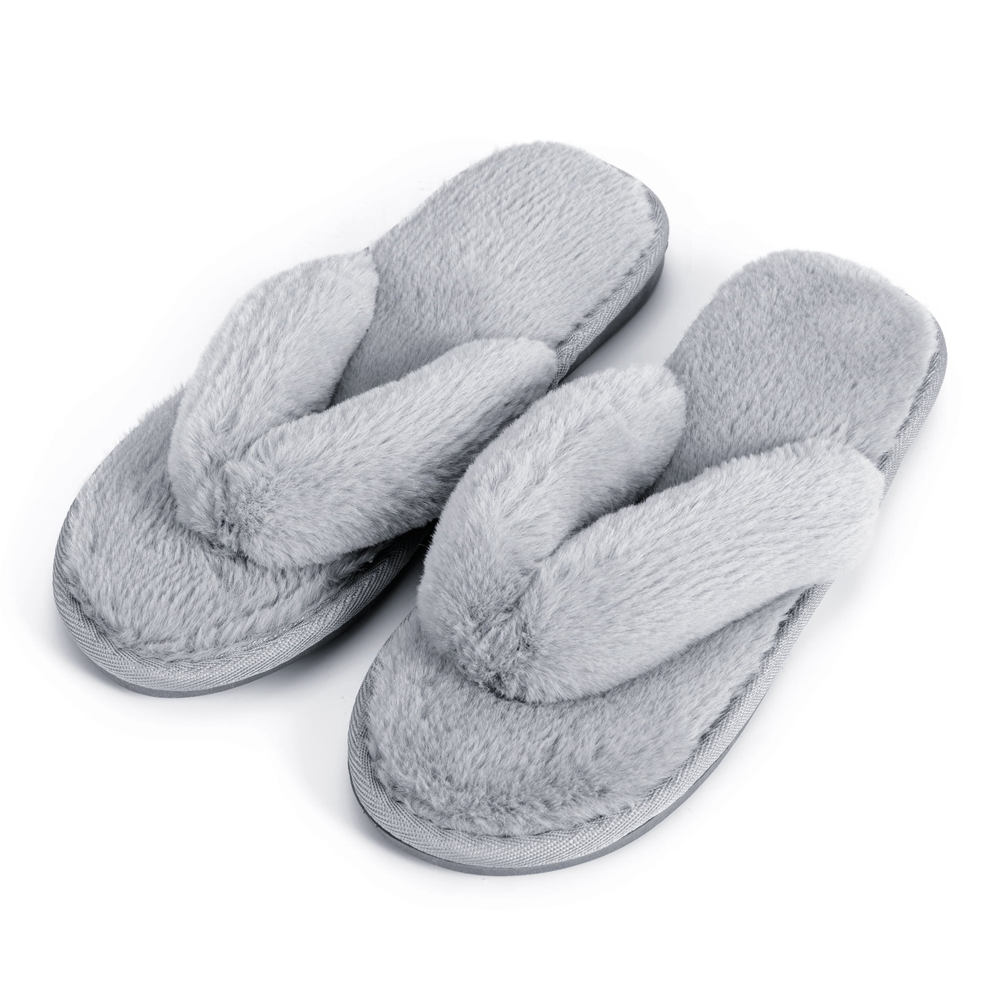 Fluffy Fur Slippers Soft Plush Non-slip Women's Slippers Flip-Flop Sandals Shoes 