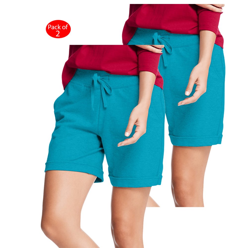 Hanes Hanes Women's French Terry Bermuda Pocket Short, Color Intense