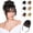 Brown Black, variant on Clip in Bangs, Real Human Hair Wispy Bangs Hair Clip for Women Brown Black Curtain Fringe with Temples Hairpieces for Daily Wear and Various festivals(Brown Black)