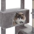 thumbnail image 5 of Pefilos 60" Cat Tree for Indoor Cats with Scratching Posts Cat Condo, Cat Tree Tower House, Gray, 5 of 10