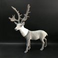 thumbnail image 4 of Figuras realistas de renos de Navidad Estatua Ciervo Adorno Modelo animal Manualidades Juguetes en miniatura para gabinete Estante Fiesta interior , gris grande Sunnimix Figuras de ciervos, 4 of 8