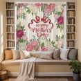 thumbnail image 2 of Mother's Day Kitchen Curtains 63 Inch Length, Pink Flowers Spring Floral Farmhouse Botanical Tiers Curtains for Living Room Berdoom, Light Filtering Drapes Window Treatment 2 Panels 42"Wx63"L, 2 of 8