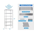 thumbnail image 7 of Separable 6 Tier Wire Shelving Unit, Adjustable One 6 Shelves Shelving Unit or Two 3 Tier Steel Storage Rack 900lbs Capacity Metal Storage Shelves Heavy Duty for Small Places Kitchen Garage, 7 of 7