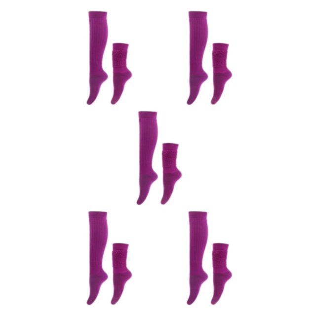 relayinert Lot de 2/lot Chaussettes Stablement Fixées Sans Fil en Vrac Confortables à Porter Polyester Polyester Rendu Respirant Violet 5Set