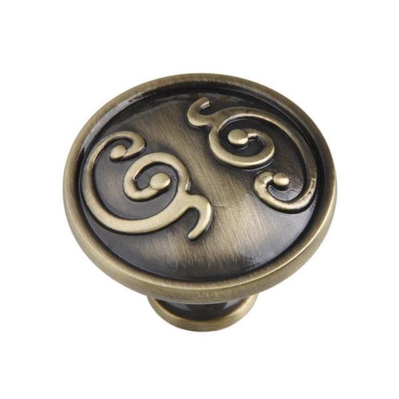 Utopia Alley HW344PLAB021 Roma Cabinet Knob Antique Brass 1.3 inch