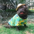 thumbnail image 6 of Pet Summer Hawaii Beach Flower Shirt Dog Chiffon Costume Puppy Overalls Thin Short Sleeve Clothing Coconut Tree,L, 6 of 9