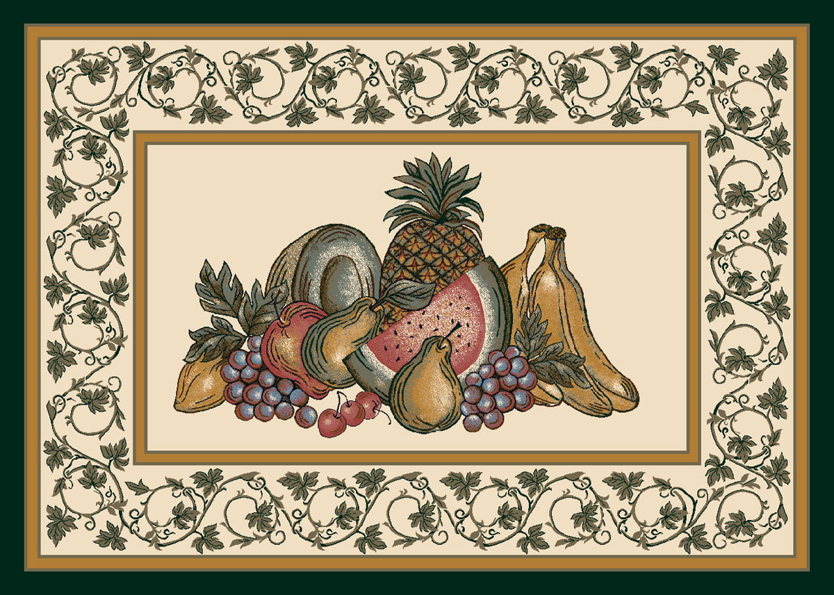 Approx 2'8"x3'10" 2x4 Milliken Partridge In A Pear Tree Christmas Area Rug 