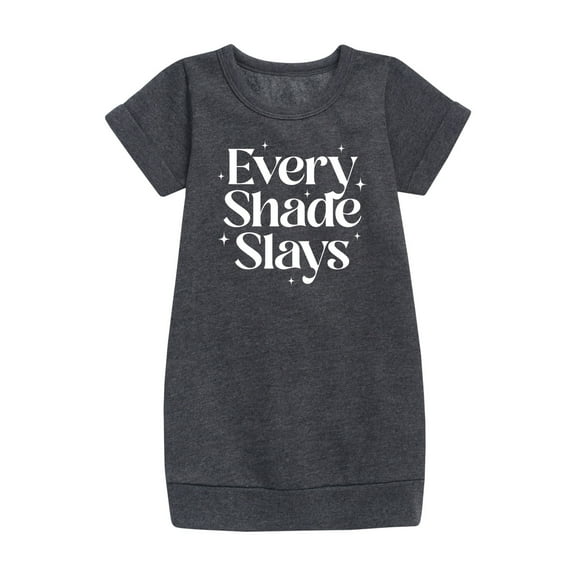 Instant Message - Every Shade Slays - Toddler & Youth Girls Fleece Dress