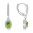 thumbnail image 4 of RYLOS Matching Jewelry: Sterling Silver Designer Halo Tennis Bracelet, Earrings, Ring & Necklace.7"-8" Adjustable, 18" Chain. Peridot August Birthstone; Size 10, 4 of 9