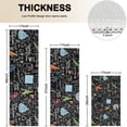 thumbnail image 4 of Math Equations Colorful Doodles Black Pattern Kitchen Rugs Sets Of 3,Kitchen Runner Rugs Non Skid Washable,Decorative Kitchen Floor Mats for Kitchen,Sink,Laundry,17"x30"+ 17"x47" + 17"x59", 4 of 6