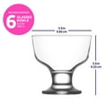 thumbnail image 5 of LAV Ice Cream Bowls Set of 6 - Clear Glass Footed Serving Bowls 9.5 oz, 5 of 8