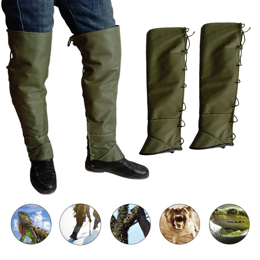 Black Army Green B Baosity 2 Pairs Waterproof Breathable Hiking Walking Climbing Low Ankle Gaiters Leggings Cover 