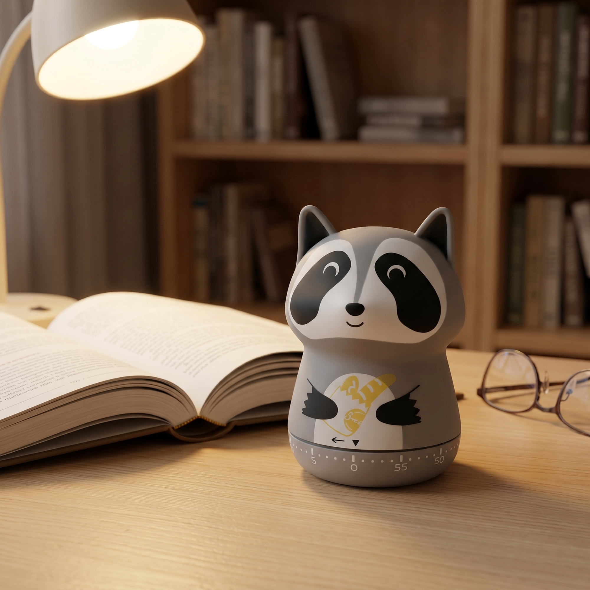 Unique Bargains 60 Minute Kitchen Durable Digital Visual Timer Raccoon
