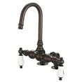 thumbnail image 2 of Water Creation F6-0016-03-AL 3.38 in. Brown Vintage Classic Center Deck Mount Tub Faucet - Oil-Rubbed Bronze, 2 of 5