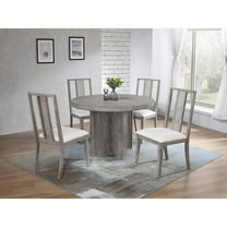 Iconic Furniture Company Ripple Dining Table & Max  5-Piece Dining Set In Dove Grey