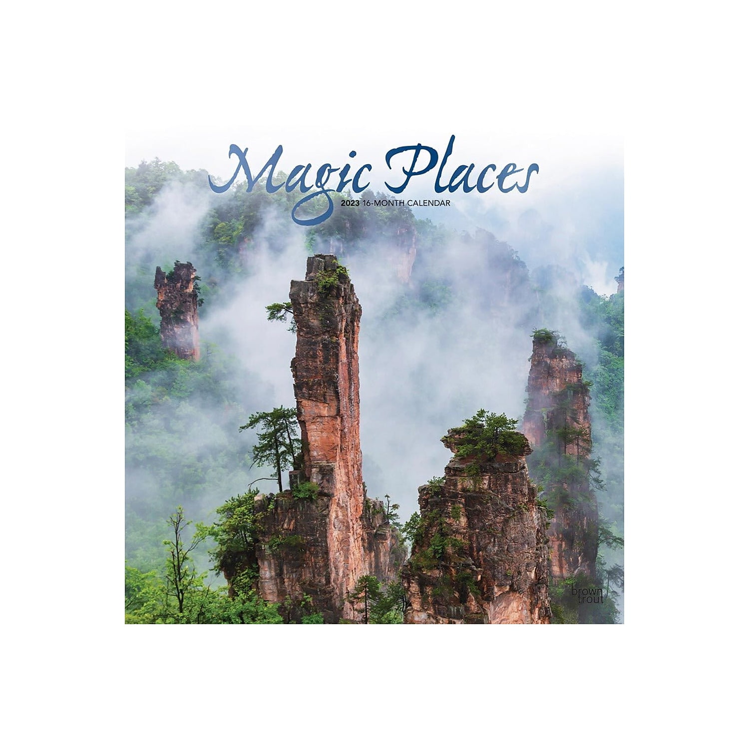 2023 BrownTrout Magic Places 12'' x 12'' Monthly Wall Calendar (9781975452100)