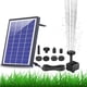 thumbnail image 1 of Bomba de fuente solar de 6,5 W, batería integrada de 1500 mAh, bomba de agua solar de fuente flotante con 6 boquillas, para baño de pájaros, acuario, estanque o decoración de jardín, bomba de, 1 of 8