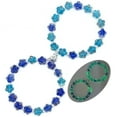 thumbnail image 2 of ARTSY Crafts Pack of 2 Glow in the Dark Firefly Bracelets, Handmade in USA Friendship Bracelets Murano Glass Mermaid Stretch Bracelet Bangle 7-inch, 2 of 6