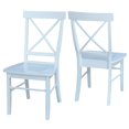 thumbnail image 4 of International Concepts Chaise de Salle à Manger Dossier Croisé en Blanc (Ensemble de 2), 4 of 12
