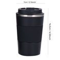 thumbnail image 2 of Insulated Stainless Steel Travel Coffee Mug with Lid, Leakproof Double Wall Thermal Tumbler for Hot and Cold Drinks, Reusable Portable Cup for Daily Use(Black,510ML / 17.2Oz), 2 of 7