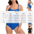 thumbnail image 3 of One Piece Swimsuits for Women, High Cut Tummy Control, Solid Color Removable Pads, Stretch Fabric for Pool, Beach, Surfing, 3 of 8