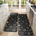 thumbnail image 4 of Kitchen Rugs Sets Of 2,Black Gold Sun Moon Eye Star Pattern Anti Fatigue Kitchen Mat Rugs Non Slip Washable,Decorative Kitchen Floor Mats for Kitchen,Sink,Laundry,17"x47"+17"x47", 4 of 5