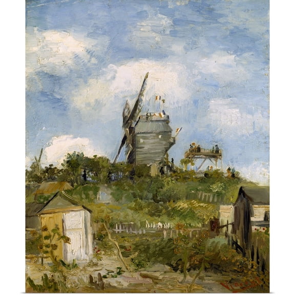 Great BIG Canvas | Rolled Vincent Van Gogh Poster Print entitled Le Moulin de Blute-Fin, Montmartre, 1886