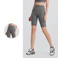 thumbnail image 2 of Work Out Shorts Gym for Solid Color Yoga Sports Tight Shorts, 2 of 5