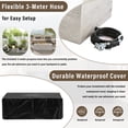 thumbnail image 4 of Harper & Bright Designs Outdoor Rectangular Propane Fire Pit 40000 BTU, 41.9''MGO Patio Heater with Stainless Steel Burner and Free Lava Rocks, Waterproof Cover for Courtyard, Beige+Grey, 4 of 15