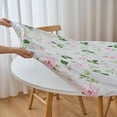 thumbnail image 3 of Round Fitted Vinyl Tablecloth with Flannel Backing, Elastic Edge Waterproof Table Cloth Plastic Table Cover for Indoor & Outdoor, 3 of 6